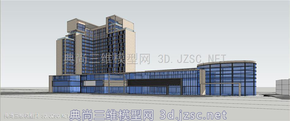 以前做的一个研发楼建筑设计方案 安亭模型8.24