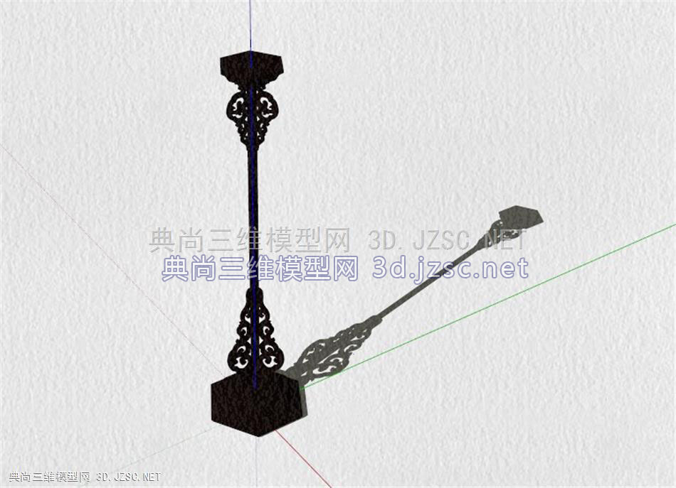 中式灯柱模型（1）