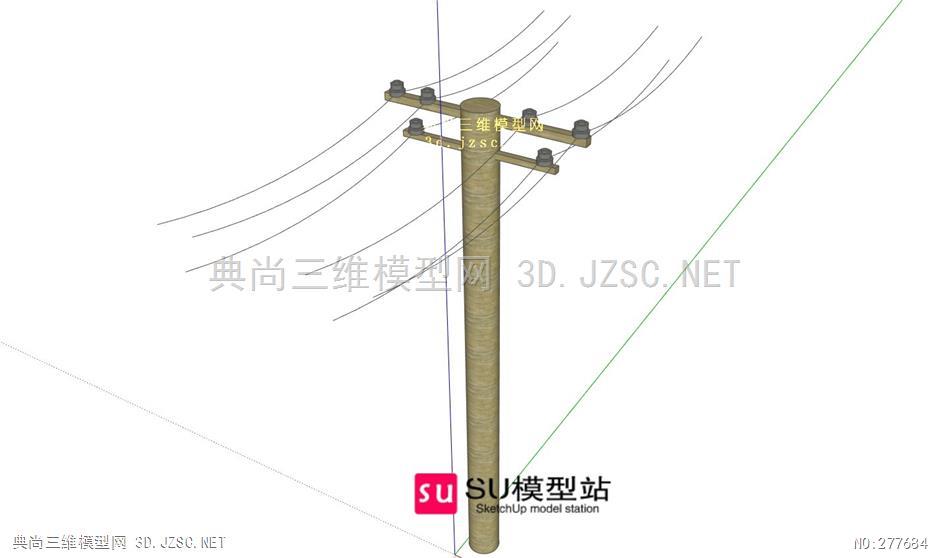 su模型站电线杆51交通工具交通设施设备