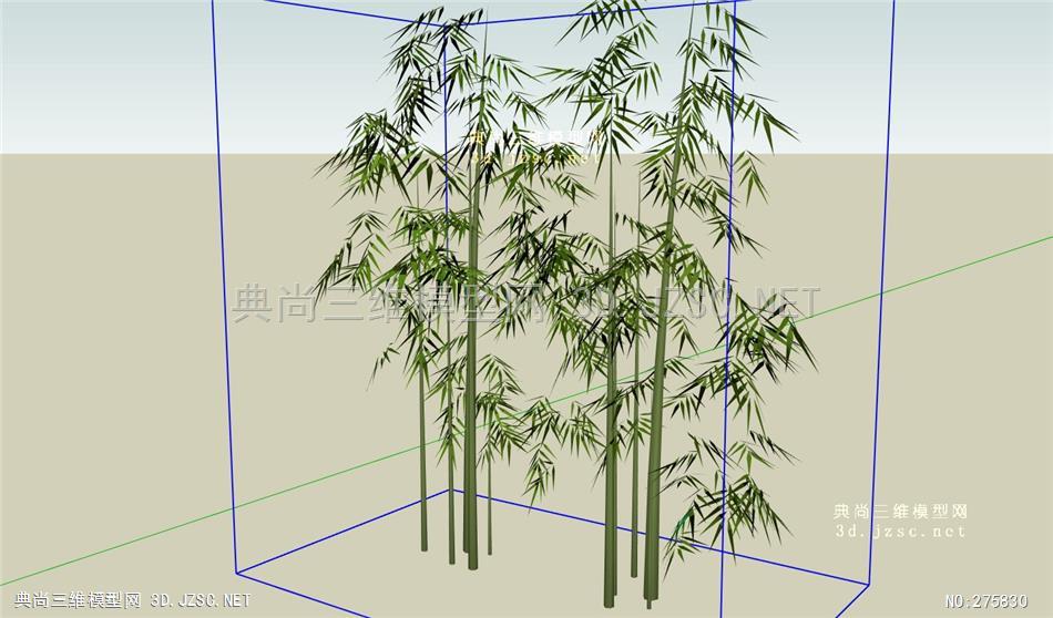 竹类18 su模型 植物模型