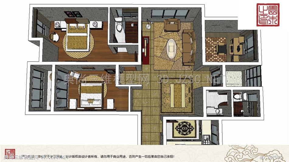 室内整体装修丨三室两厅 (50)