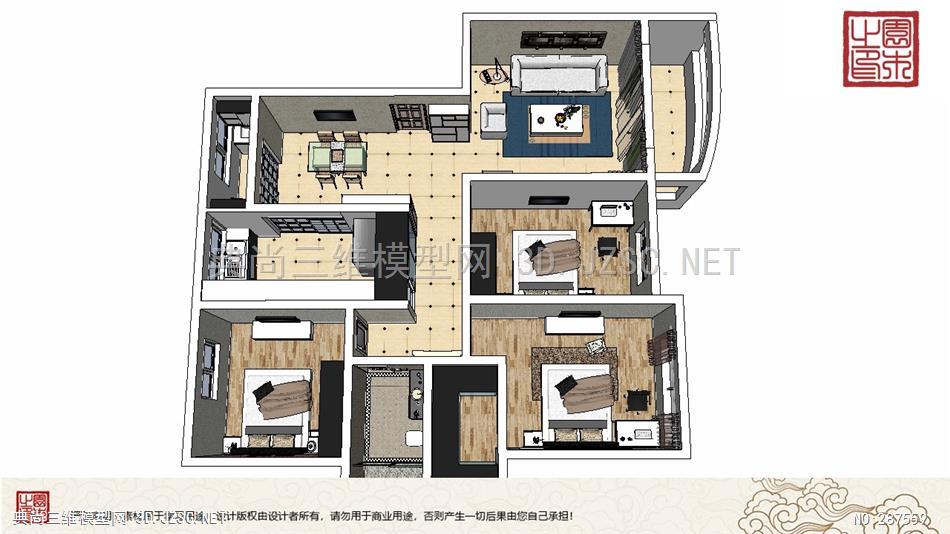 室内整体装修丨三室两厅 (25)