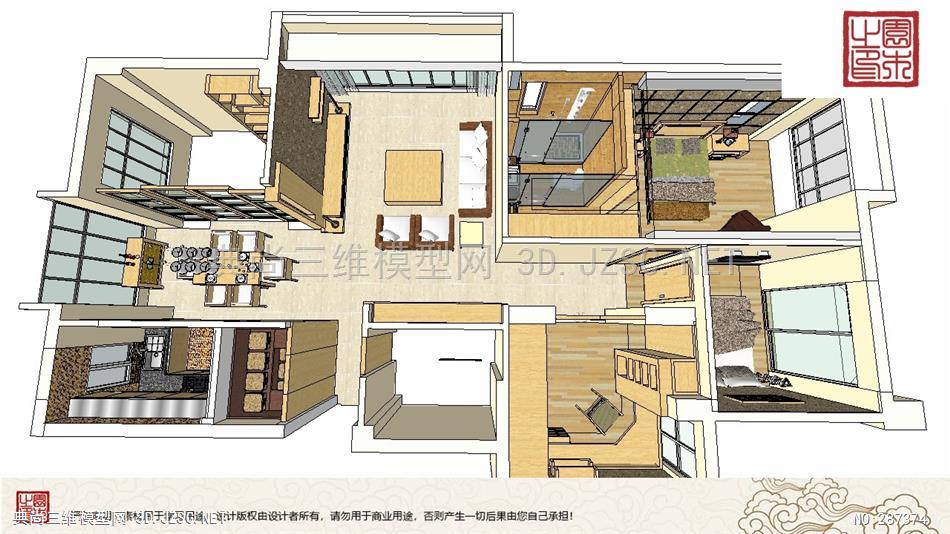 室内整体装修丨四室两厅 (2)