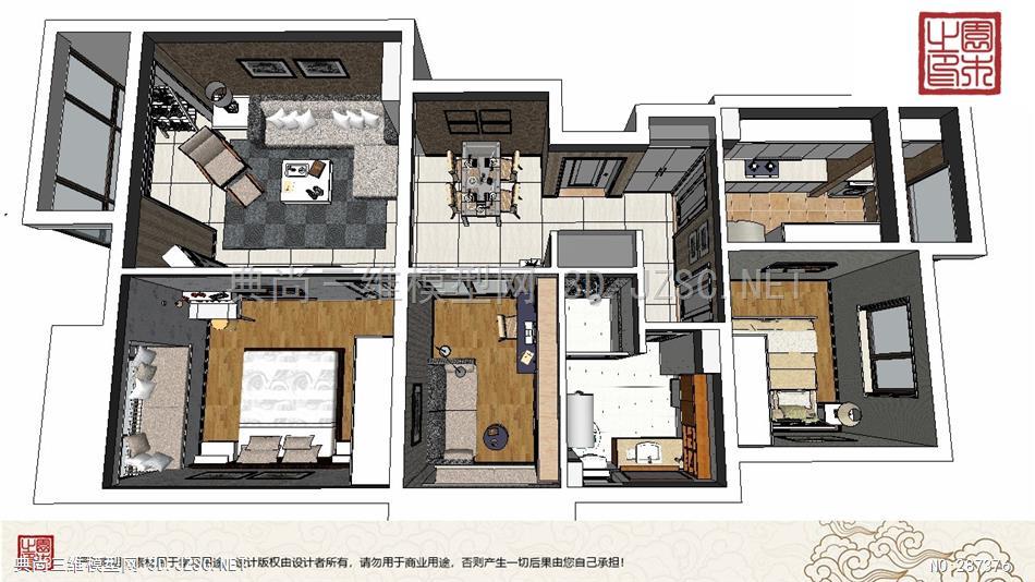 室内整体装修丨三室两厅 (77)