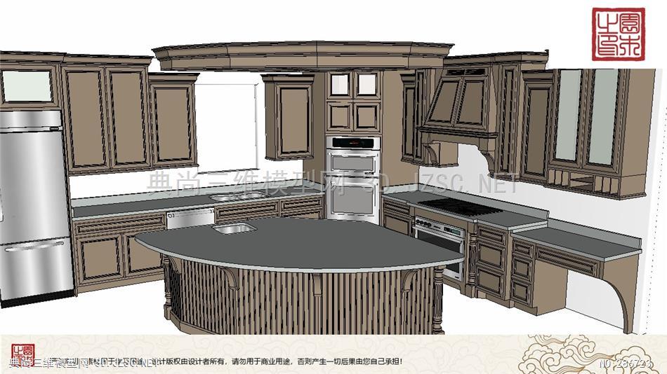 精品厨房整体模型丨壁橱组合家具丨现代中式欧式简约北欧丨厨房—— (54)