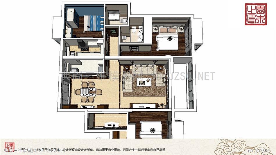 室内整体装修丨三室两厅 (34)