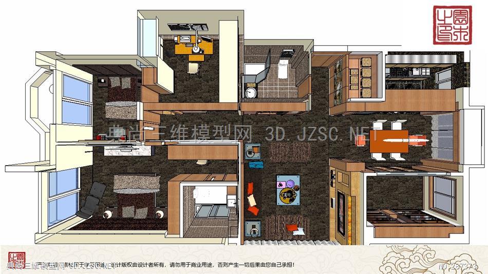 室内整体装修丨四室两厅 (3)