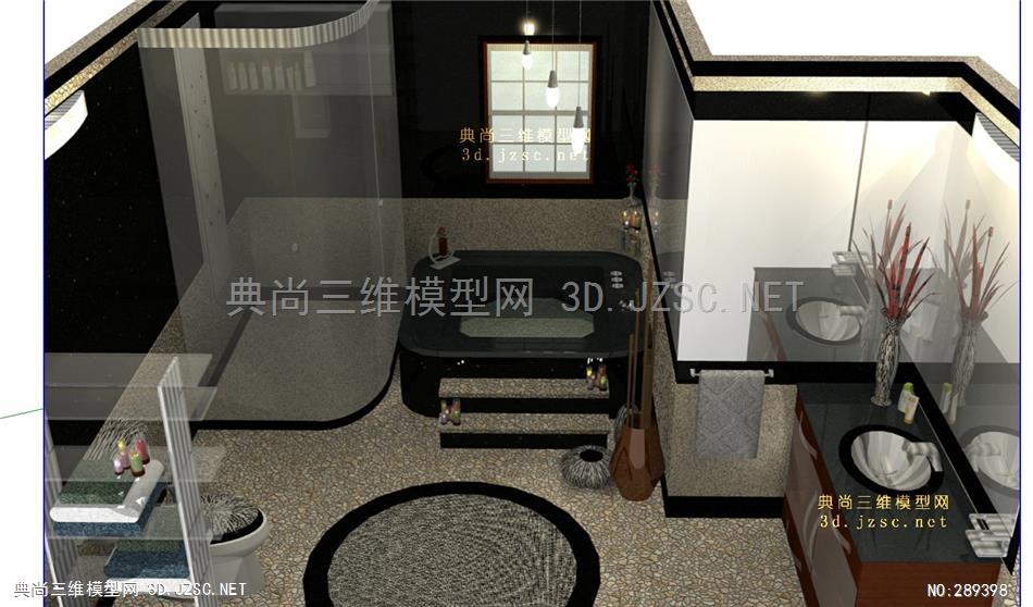 浴室01SSBathroom01ss室内su模型室内装修模型室内装修设计模型 su模型库免费下载su