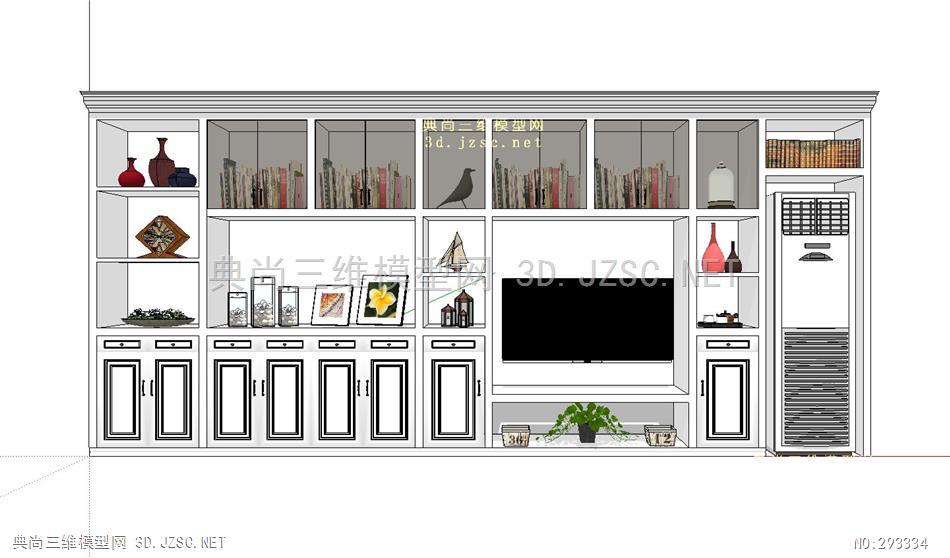 欧式家具模型电视柜套电视柜设计素材7su模型su模型