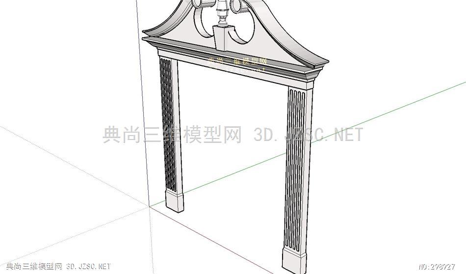 室内门51门模型04现代风格门su模型