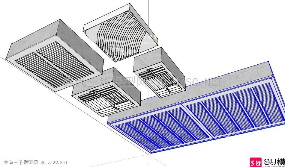 su模型站室内通风口14su室内小模型草图大师家具模型库su模型