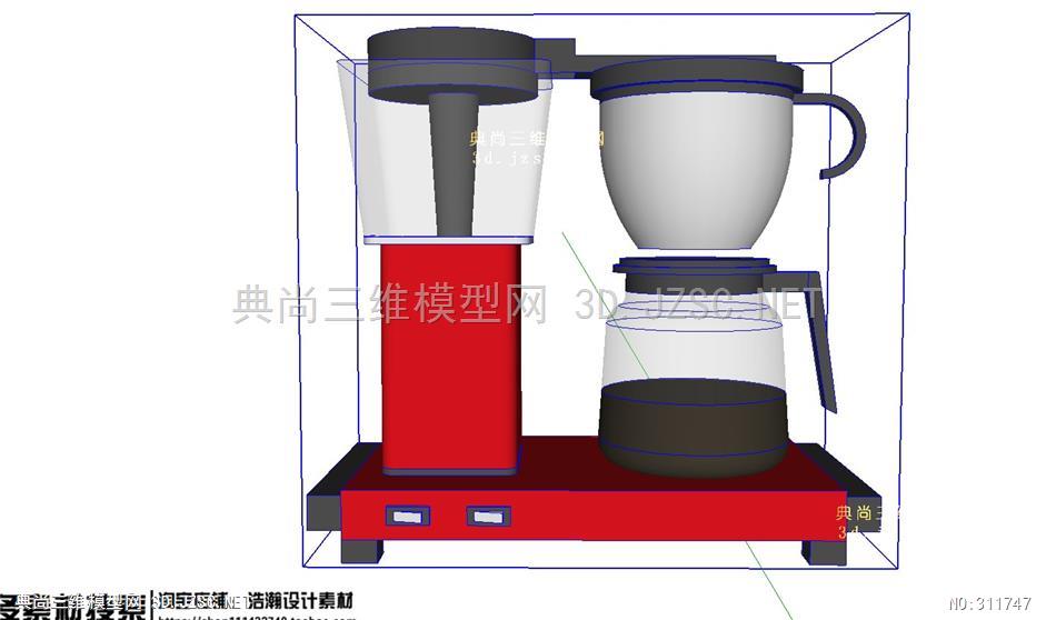 咖啡机设计素材skp6 su室内小模型 sketchup模型库