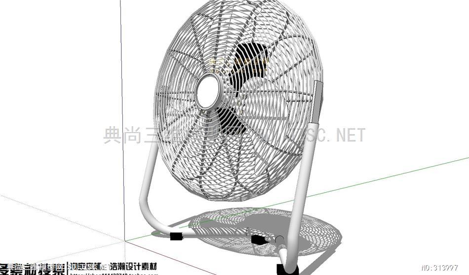 风扇设计素材31 su室内小模型 sketchup模型库