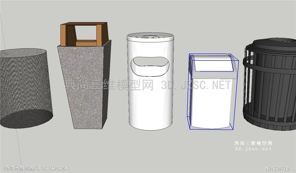 垃圾箱13垃圾桶设计模型图库草图大师模型 sketchup模型 垃圾桶模型