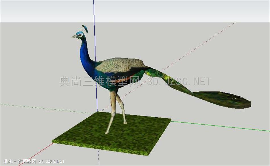 真孔雀雕塑 动物模型