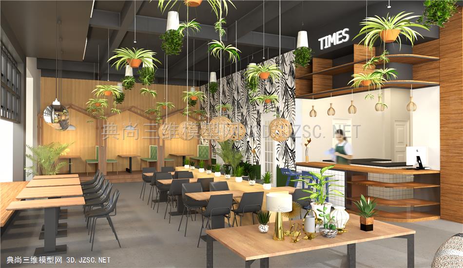 现代北欧植物主题咖啡厅