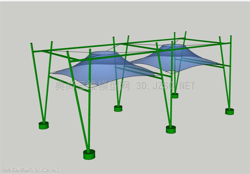 户外张拉膜遮阳棚雨棚廊架亭子02