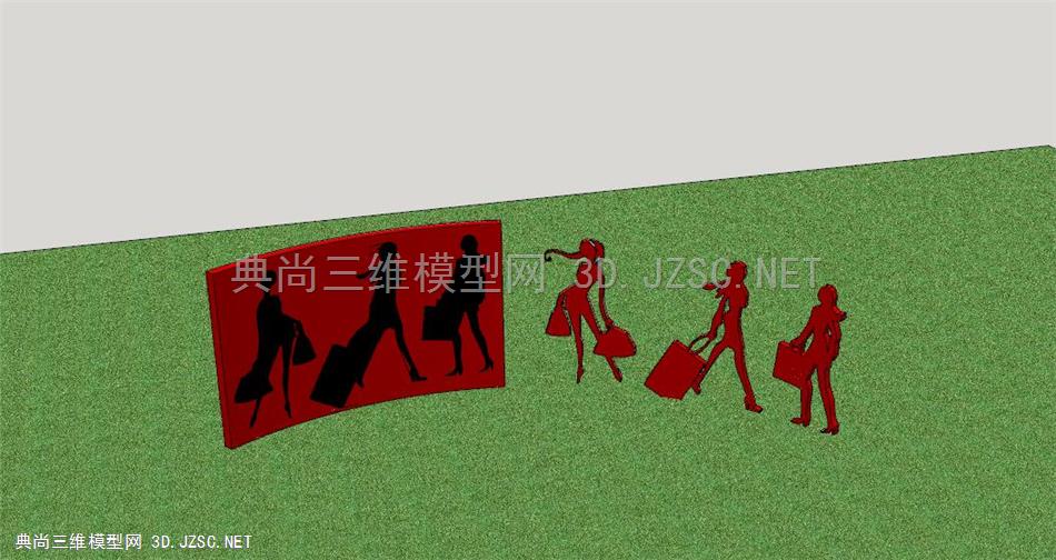 景观园林公园人物雕塑人物锈板