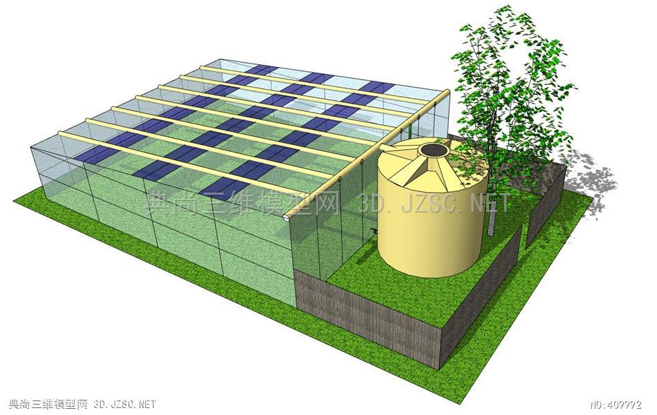 温室,玻璃房,阳光房,农业大棚(19)su模型