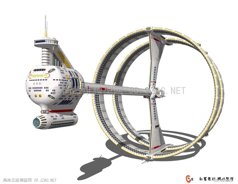 宇宙飞船-科幻战舰 (430)su模型 飞船su模型