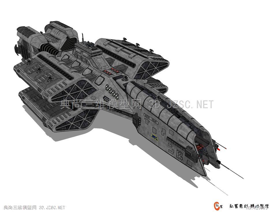 交通工具器械 科幻太空 飞船  飞船sketchup宇宙飞船科幻战舰484 0/0