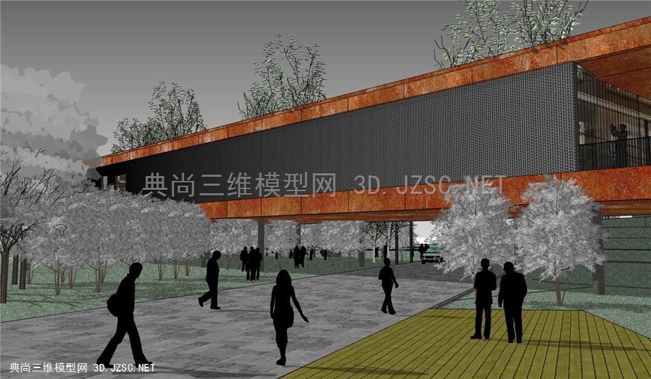 精品艺术博物馆模型、夜景模型、文化展馆建筑