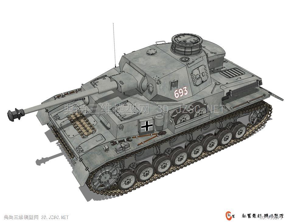 德国四号panzer-iv坦克003su模型 装甲车辆su模型