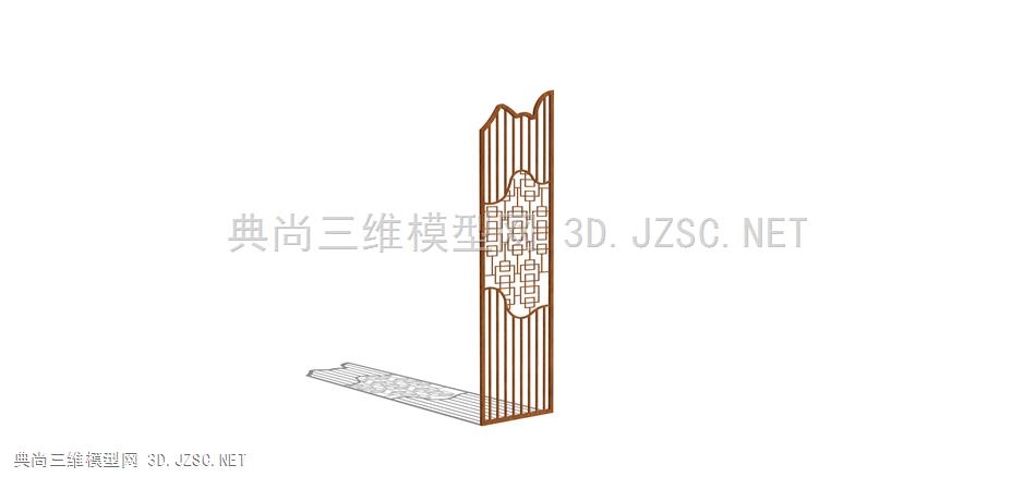 木格栅屏风镂空隔断组合新中式1