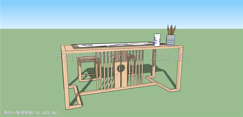 中式书法桌，古典书法桌