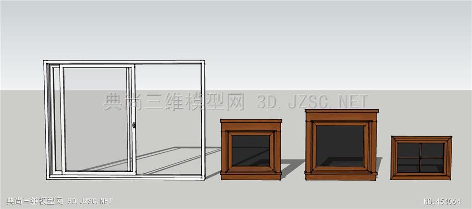 现代家具 窗户14su模型 室内模型精品su模型