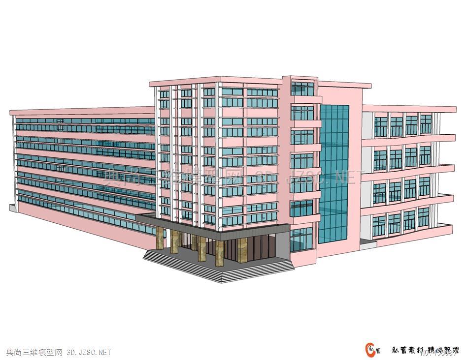 su学校素材-教学楼 (6)su模型