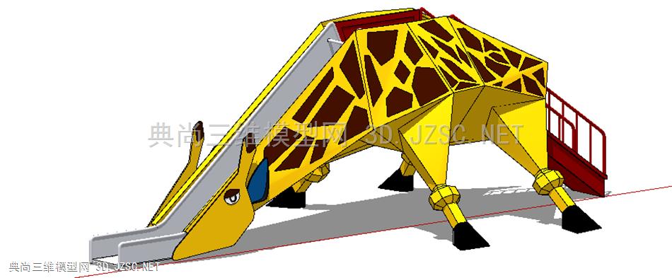 HC-Sketchup 8-长颈鹿滑梯