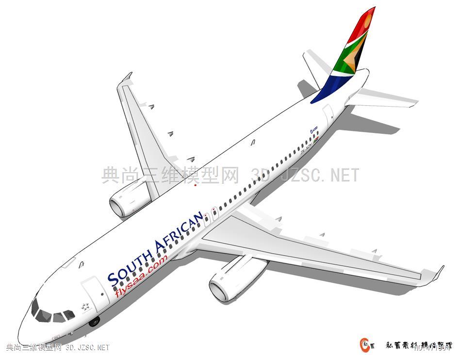 飞机su模型南非南非航空空客a320