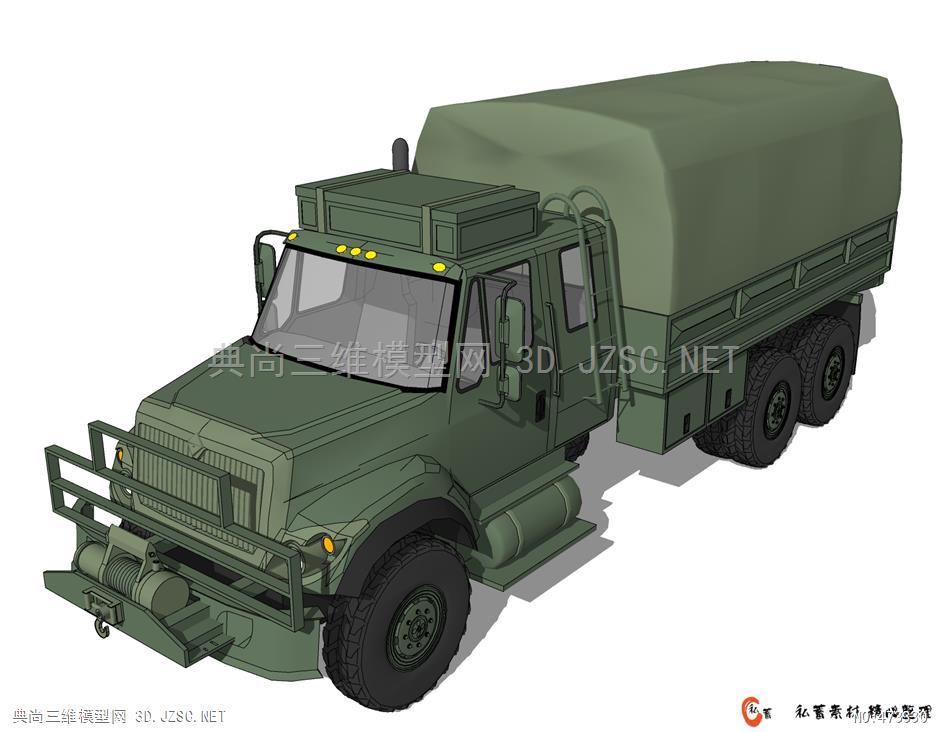 su军车-陆军武器装备 (12)su模型 装甲车辆su模型