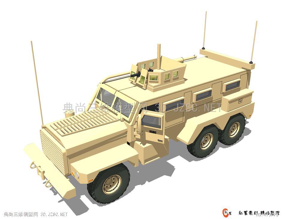 军事兵器su模型su装甲运兵车陆军武器装备3