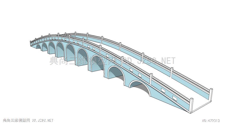 拱桥1 (1-1)su模型 景观桥su模型