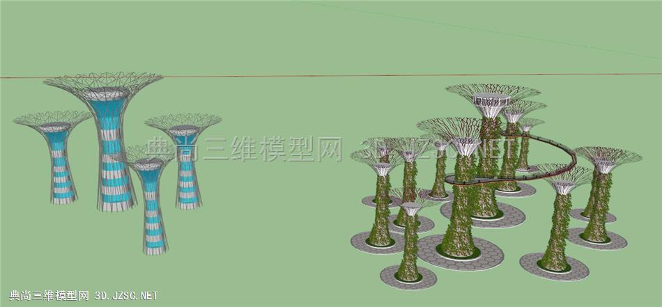 新加坡超级树 太阳树雕塑城市小品