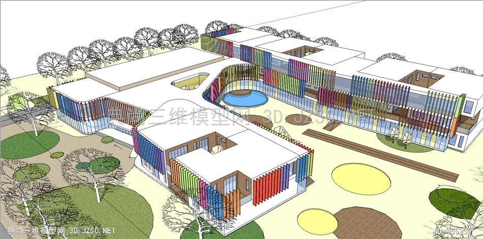 一个现代彩色系幼儿园设计