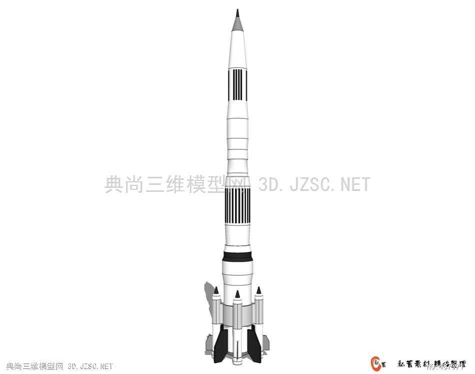 科幻太空su模型火箭宇航航天素材9