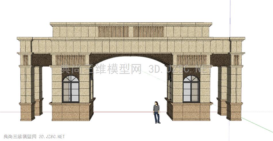 美式 小区入口 入口大门