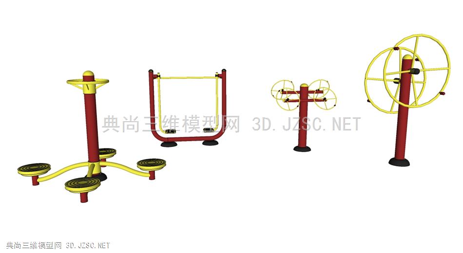 社区健身设施集合SU模型