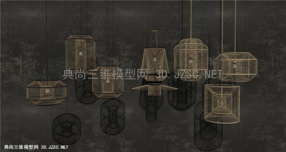 新中式吊灯组合 原创