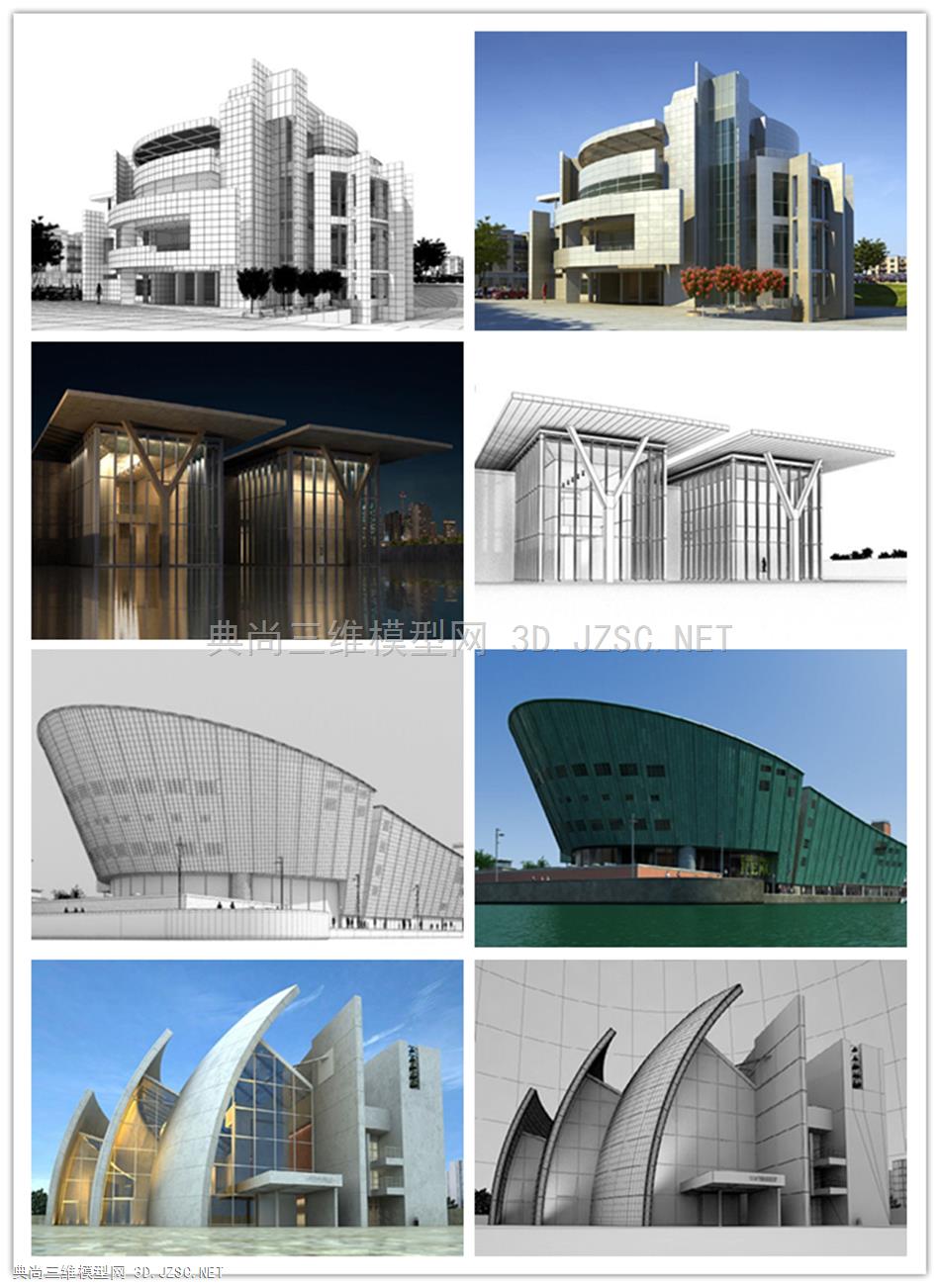 写实风格建筑模型场景10套（2）