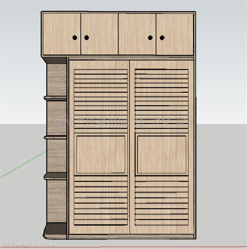 卧室衣柜模型su模型 柜子未分类su模型