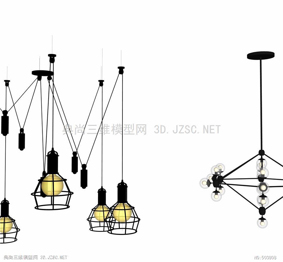 吊灯 吊灯组合全球1 skp草图大师模型