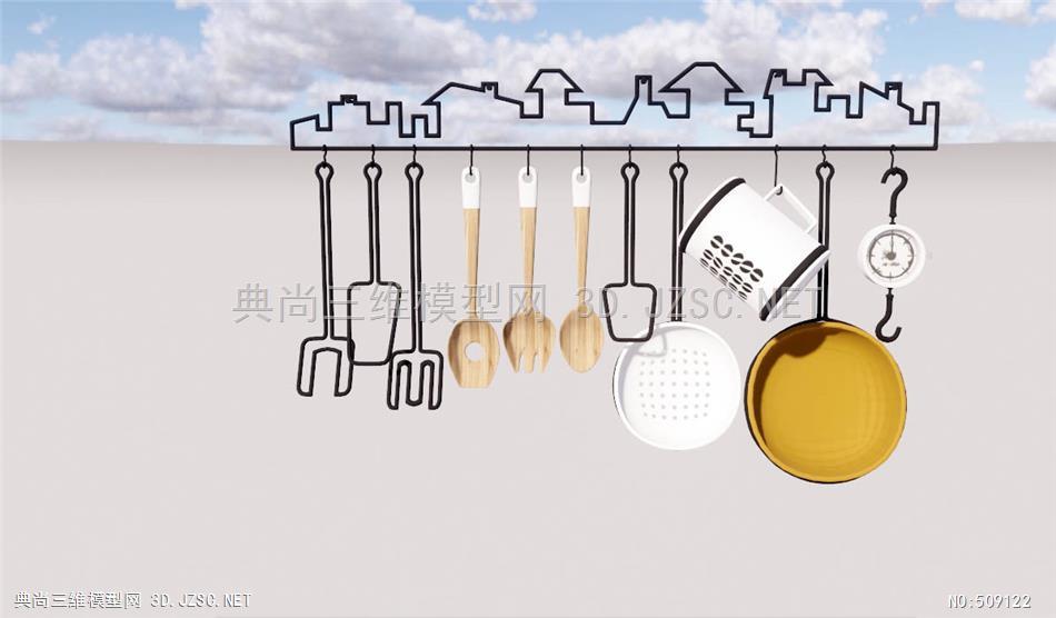 厨具锅碗瓢盆SU免费模型下载