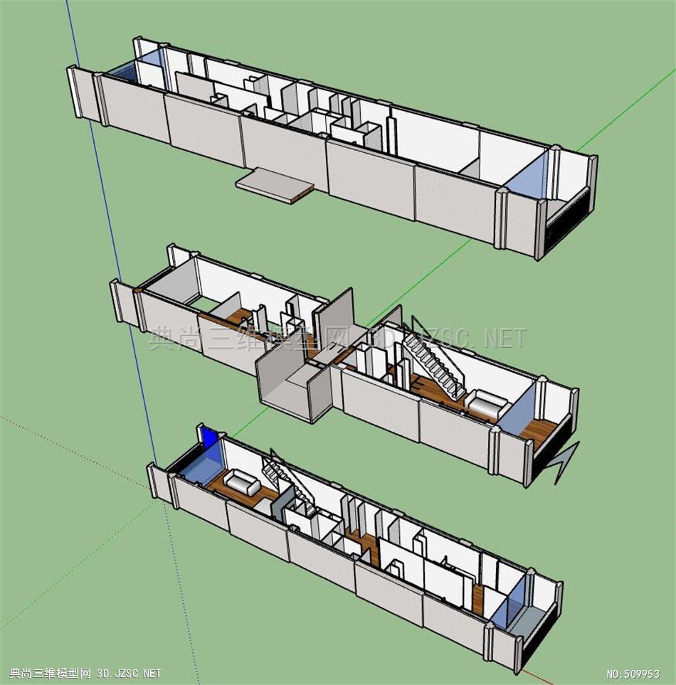 现代特色住宅模型别墅 (9)