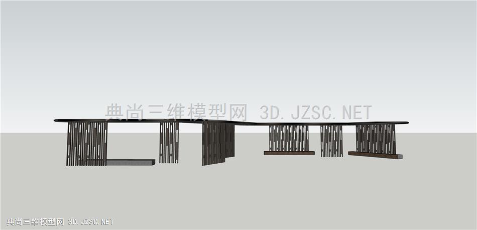 现代景观廊架会客厅3