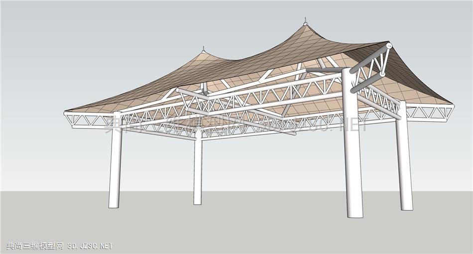 张拉膜膜结构su模型su模型