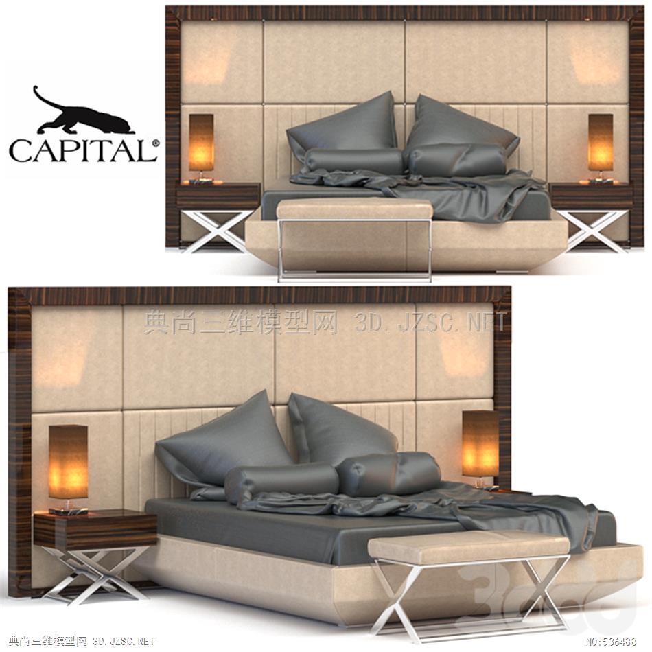 床铺模型Kimera Double Bed set by Capital (Atmosphera)